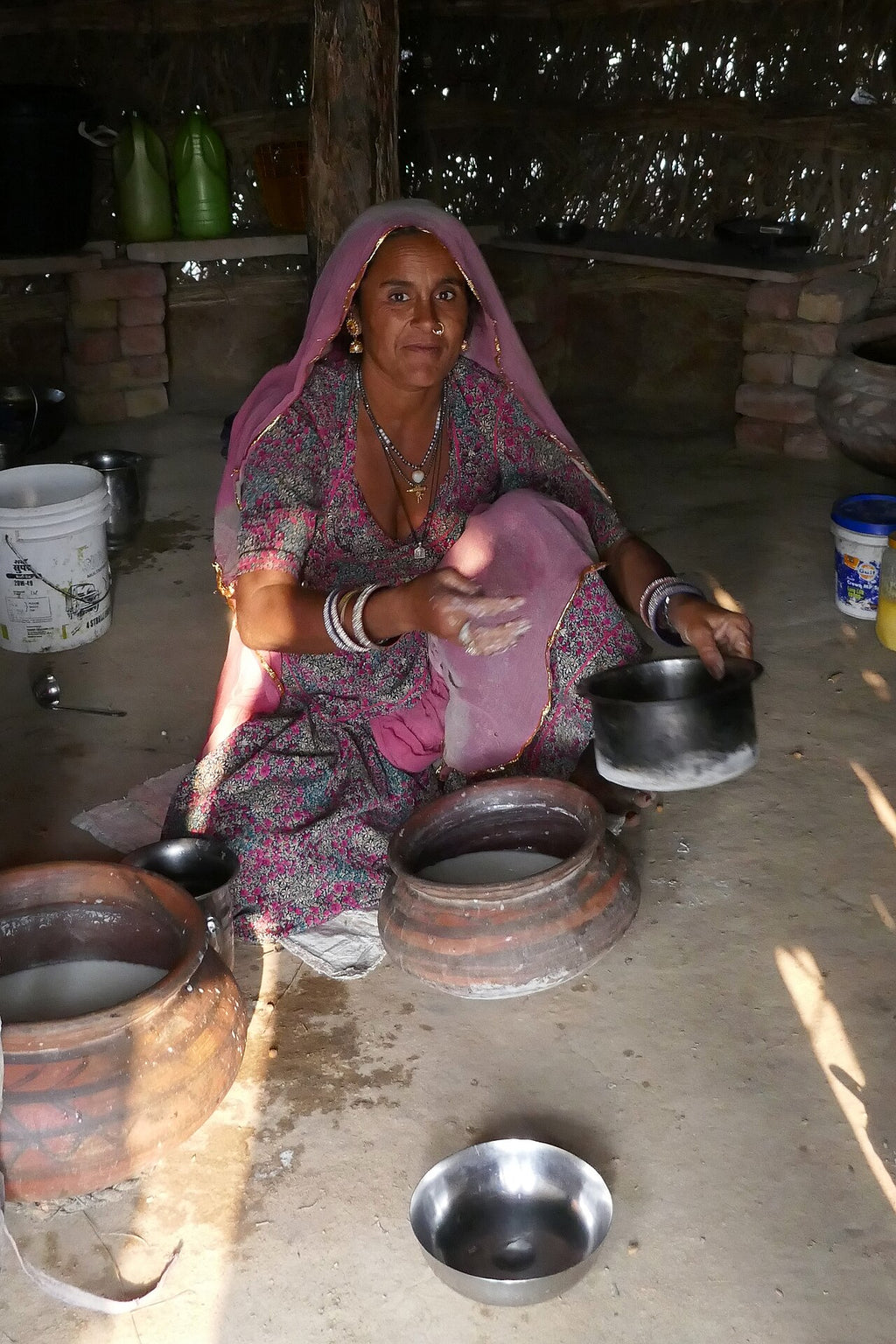 Traditional ghee making