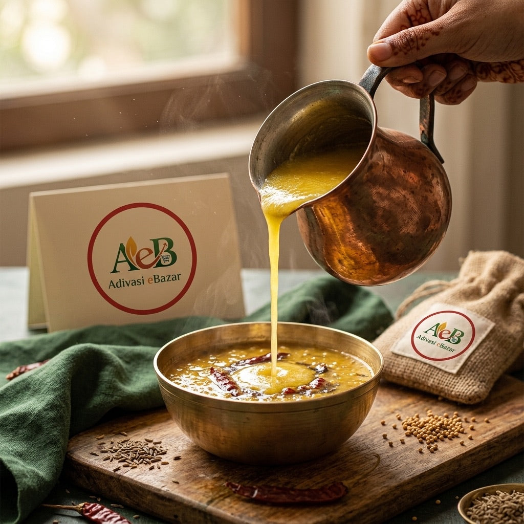 Ghee poured over dal