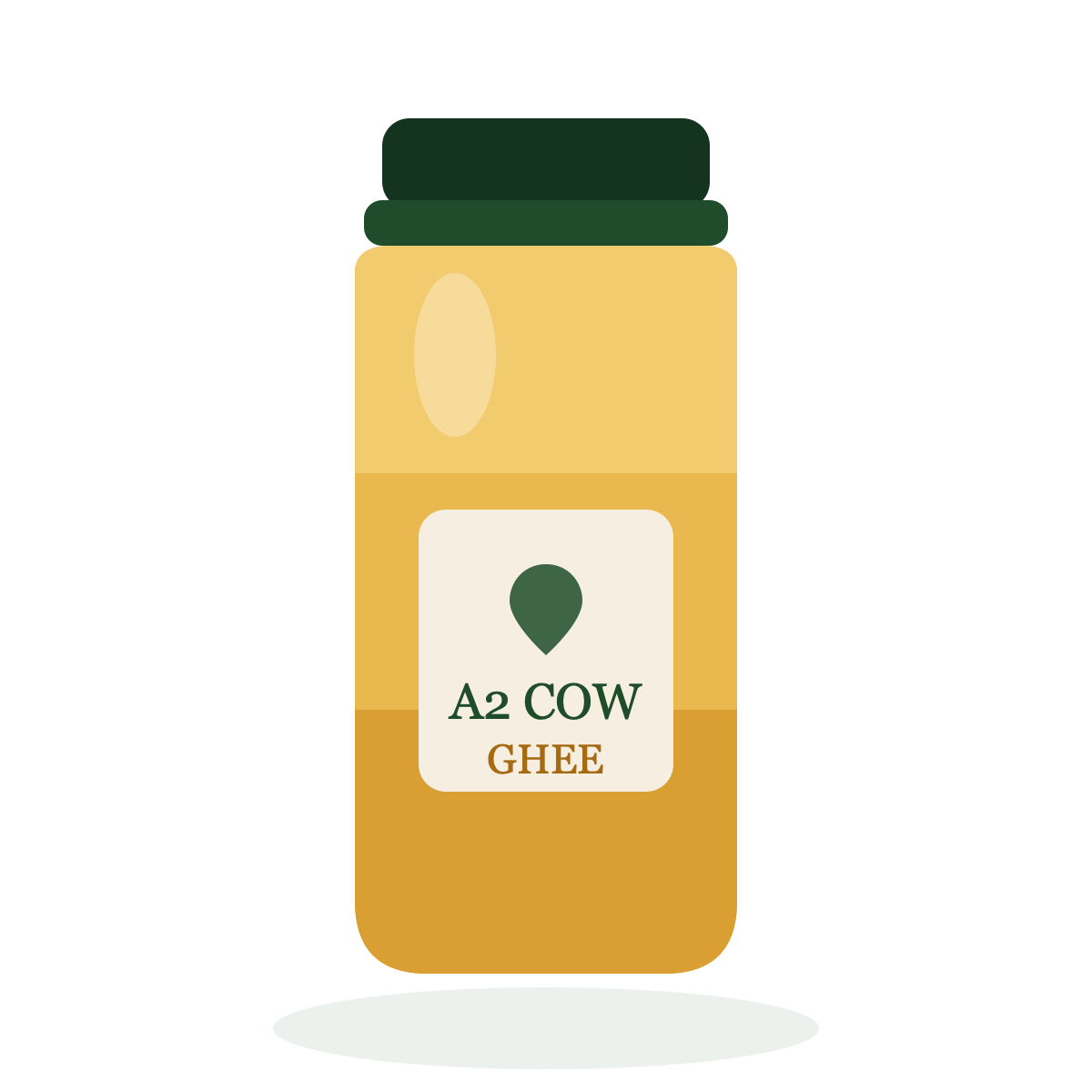 A2 Bilona Premium Ghee jar
