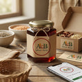 Jamun Blossom Honey jar with Adivasi eBazar label