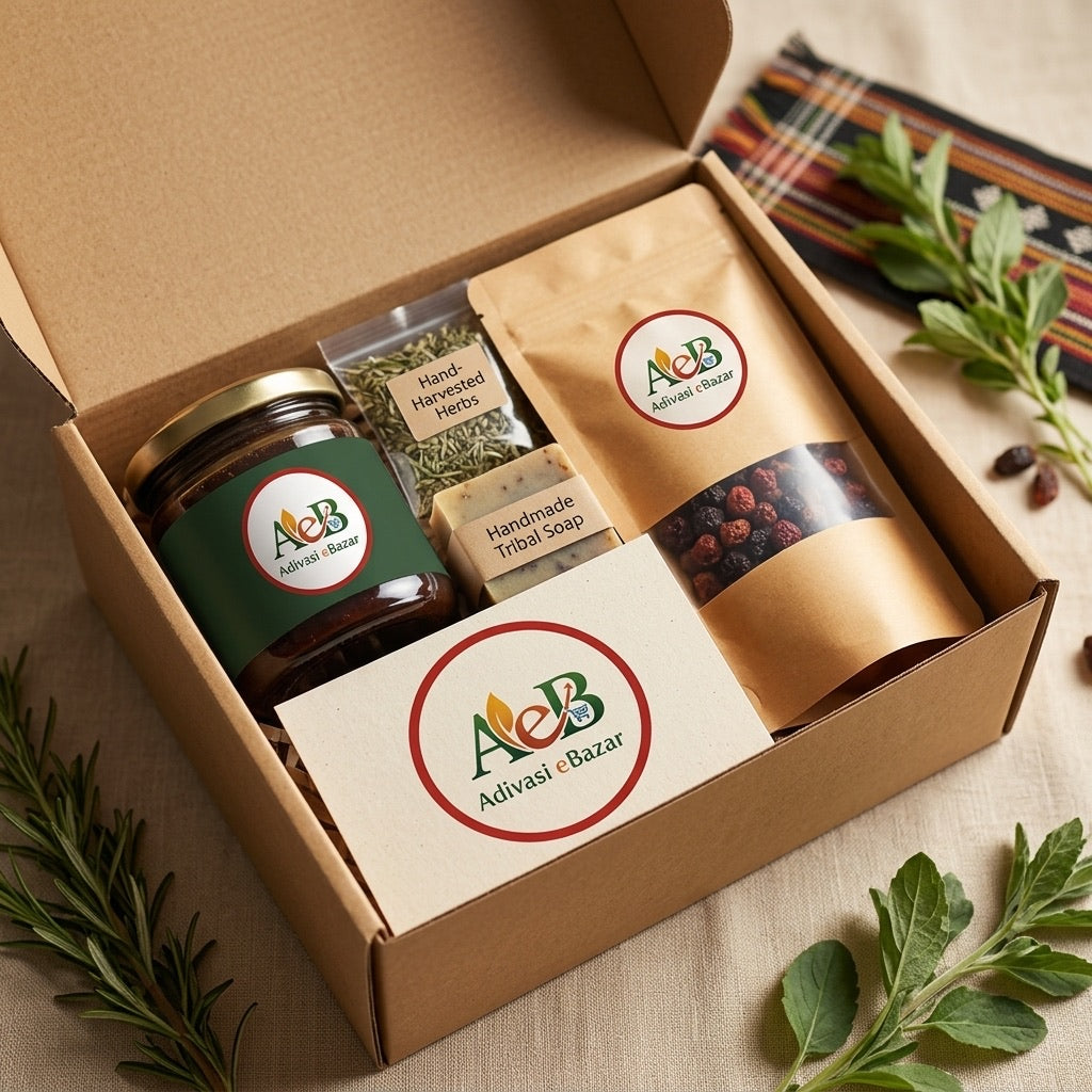 Forest Tamarind pouch with Adivasi eBazar label